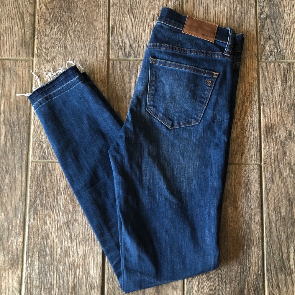 Madewell High Rise Raw-Hem Skinny Skinny Jeans